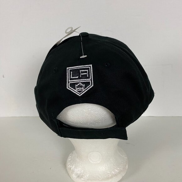 NWT Los Angeles Kings Hat Adidas Strapback Silver Black Big Logo Block Letters - Picture 5 of 11